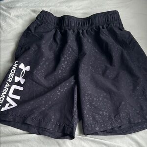 Under Armour Black Athletic Shorts with Elastic Waistband